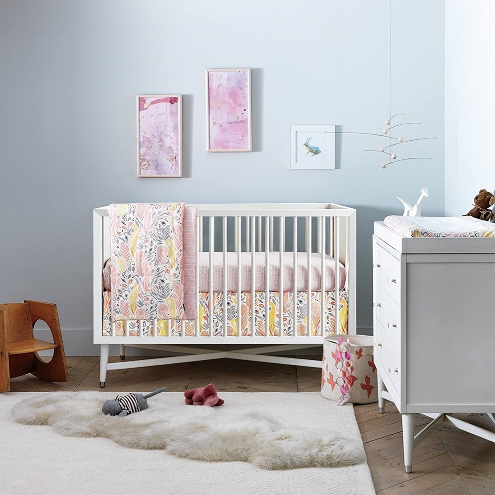 DwellStudios: Boheme Peacock/Floral 5 pc. Crib Bedding Set